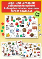 Vorschau - Arbeitsblätter - Alphabet lernen mit Spaß – 71 DIN A4 Buchstabenkarten & Zuordnungsaktivitäten für Kinder - Deckblatt