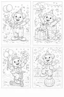 Vorschau - Arbeitsblätter - Ausmalbilder Karneval verschiedene Motive - Seite 3