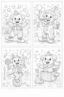 Vorschau - Arbeitsblätter - Ausmalbilder Karneval verschiedene Motive - Seite 2