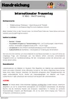 Vorschau - Arbeitsblätter - Internationaler Frauentag – 8. März - Seite 1