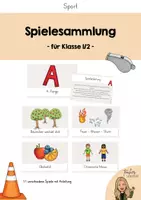 Vorschau - Bildkarten - Spiele-Sammlung für den Sportunterricht - Deckblatt