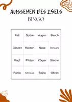 Vorschau - Spiele - Igel Bingo Sachunterricht Waldtiere Lernspiel - Seite 1