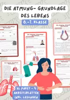 Vorschau - Arbeitsblätter - Die Atmung- Grundlage des Lebens | Unterrichtsreihe "Der Mensch", Biologie 6./7. Klasse - Deckblatt