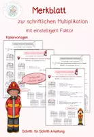 Vorschau - Merkblätter - Anleitung schriftliche Multiplikation einstelliger Faktor - Deckblatt