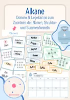 Vorschau - Arbeitsblätter - Alkane (Kohlenwasserstoffe) - Legekarten, Domino & Tabelle - Deckblatt