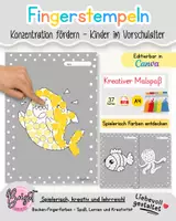 Vorschau - Arbeitsblätter - Dot-Marker Meerestiere – Feinmotorik Arbeitsblätter - Deckblatt