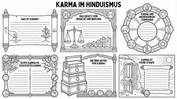 Vorschau - Arbeitsblätter - Karma - Hinduismus - Schöne Stunde - Arbeitsblatt + Text - Deckblatt