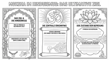 Vorschau - Arbeitsblätter - Moksha - Hinduismus - Schöne Stunde - Arbeitsblatt + Text - Deckblatt