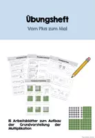 Vorschau - Arbeitsblätter - Übungsheft - Vom Plus zum Mal (Einführung Einmaleins) - Deckblatt