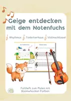 Vorschau - Arbeitsblätter - Notenfuchs Faltheft Geige - Noten lernen - Deckblatt
