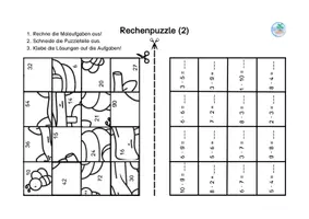 Vorschau - Arbeitsblätter - Rechenpuzzle kleines Einmaleins - Seite 3