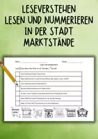 Vorschau - Arbeitsblätter - Leseverstehen - Auf dem Markt (Arbeitsblatt) - DaZ / DaF / Deutsch Grundschule - Deckblatt