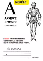 Aperçu - Apprentissages en autonomie - Mon abécédaire du Moyen Âge GS- activités de lecture/écriture cursive - Page 1