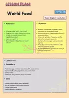 Vista previa - Unidades / Secuencias / Situaciones de Aprendizaje - Vocabulary- Unit 5 World food - 5 Primaria - página 1