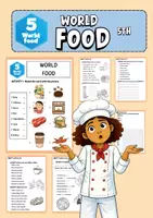 Vista previa - Unidades / Secuencias / Situaciones de Aprendizaje - Vocabulary- Unit 5 World food - 5 Primaria - Portada