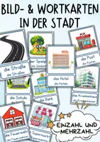 Vorschau - Poster - Stadt / Gebäude - Bildkarten und Wortkarten - DaZ / DaF Grundschule - Deckblatt