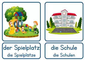 Vorschau - Poster - Stadt / Gebäude - Bildkarten und Wortkarten - DaZ / DaF Grundschule - Seite 2