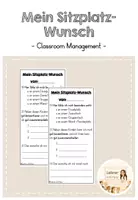 Vorschau - Arbeitsblätter - Sitzplatz-Wunschzettel - Gut lernen, gut sitzen - Deckblatt