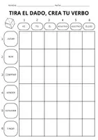 Vista previa - Unidades / Secuencias / Situaciones de Aprendizaje - Juego de los verbos: crea tu propio verbo con dados. - Portada