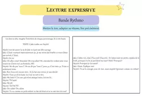 Aperçu - Apprentissages en autonomie - Lecture expressive - Bande Rythmo - Page de couverture
