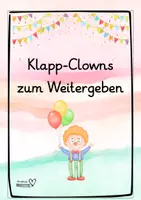 Vorschau - Arbeitsblätter - lustige Klappclowns zum Weitergeben - Deckblatt