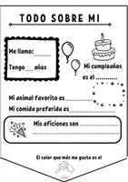 Vista previa - Hojas de trabajo - Banderines "TODO SOBRE MI" (2 modelos) - Portada