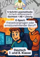 Vorschau - Arbeitsblätter - E-Sport und Gaming | Sachtext Deutsch - Deckblatt