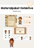 Vorschau - Poster - Materialpaket Detektive, Detektivbüro Detektiv-Werkstatt - Deckblatt