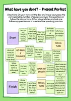 Vorschau - Spiele - Board Game: Present Perfect (A2/B1) - speaking - Deckblatt