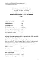 Vorschau - Stundenentwürfe - Schriftlicher Entwurf UPP Deutsch Kl.2 - Seite 1