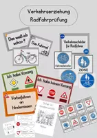 Vorschau - Stationenlernen - Verkehrserziehung Lapbook und Lernkarten - Deckblatt