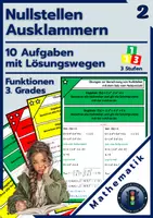 Vorschau - Arbeitsblätter - Nullstellen | Ausklammern - 10 Aufgaben + Lösungen kaufen - Deckblatt