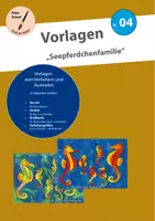 Vorschau - Mal- und Bastelvorlagen - Vorlagen Nr.4: Seepferdchenfamilie - Deckblatt