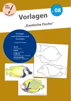 Vorschau - Mal- und Bastelvorlagen - Vorlagen Nr.8: Exotische Fische - Deckblatt