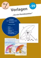 Vorschau - Mal- und Bastelvorlagen - Vorlagen Nr.9: So ein Hundewetter - Deckblatt