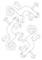 Vorschau - Mal- und Bastelvorlagen - Vorlagen Nr.15: Geckos - Seite 3