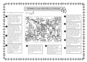Vorschau - Arbeitsblätter - Frühling: Wimmelbild & Lese-Mal-Blatt (3-fach differenziert) - Deutsch - Kl. 2 - Seite 3