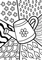 Vorschau - Mal- und Bastelvorlagen - Pop Art Ausmalbilder Frühling – Kunstunterricht Klasse 1 - 3 (März–Mai) - Seite 2