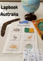 anteprima - Materiale per pittura e bricolage - Lapbook Australia - lezione riorganizzabile - Pagina di copertina