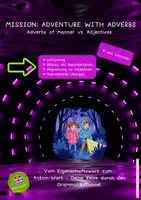 Vorschau - Arbeitsblätter - Adventure with Adverbs – adverbs of manner vs. adjectives - Deckblatt