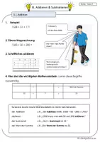 Vorschau - Arbeitsblätter - Merkblätter Mathe mit Lösungen zum Thema Addieren & Subtrahieren - Seite 1