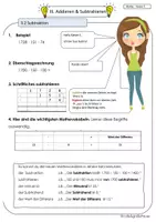 Vorschau - Arbeitsblätter - Merkblätter Mathe mit Lösungen zum Thema Addieren & Subtrahieren - Seite 3