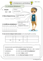 Vorschau - Arbeitsblätter - Merkblätter mit Lösungen zum Thema Multiplizieren und Dividieren - Seite 1