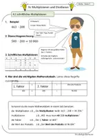 Vorschau - Arbeitsblätter - Merkblätter mit Lösungen zum Thema Multiplizieren und Dividieren - Seite 2