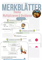 Vorschau - Arbeitsblätter - Merkblätter mit Lösungen zum Thema Multiplizieren und Dividieren - Deckblatt