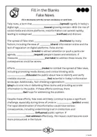 Vorschau - Arbeitsblätter - Lückentext - Fill in the Blanks - Fake News - Seite 2