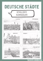 Vorschau - Poster - Deutsche Städte - detailreiche Ausmalbilder - Deckblatt