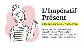 Vorschau - Präsentationen/Tafelbilder - L'impératif présent Präsentation - Deckblatt
