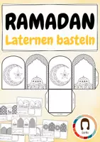 Vorschau - Mal- und Bastelvorlagen - Ramadan-Laternen Bastelanleitung | Zuckerfest (Eid al-Fitr) - Deckblatt