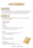 Vorschau - Anderer Materialtyp - Checkliste Buchvorstellung - Seite 1